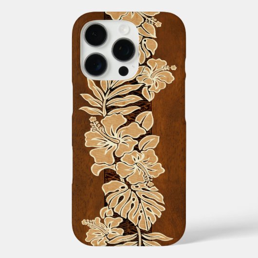 カラヘオハワイアンハイビスカスタパフェイクコアウッド Case-Mate iPhoneケース (裏面)