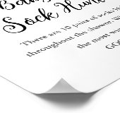 カラベビー靴下狩りベビシャワーゲームサイン ポスター (角)