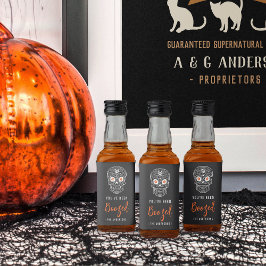 カラベラスカルハロウィーンのブーズド リキュールボトルラベル