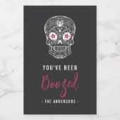 カラベラスカルハロウィーンのブーズド ワインラベル (シングルラベル)