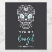 カラベラスカルハロウィーンのブーズド ワインラベル (シングルラベル)