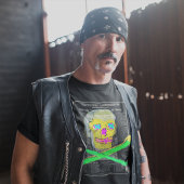 カラベラスカルレトロヴィンテージメキシカンレタープレス Tシャツ