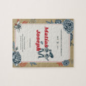 カラベラス(ゲイ)結婚式招待状（カラー4） ジグソーパズル (横)