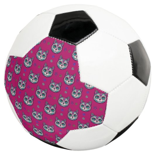 カラベラ猫アートパターン サッカーボール (3/4)