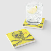 カラベラ糖スカルの日の死 ストーンコースター (横)