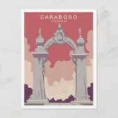 カラボボベネズエラアートヴィンテージ旅行イラストレーション ポストカード (正面)