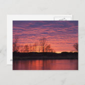 カラマス川に輝く夕日 ポストカード (正面/裏面)