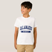 カラマズーミシガンカレッジスタイルTシャツ Tシャツ (正面フル)