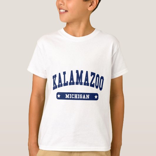 カラマズーミシガンカレッジスタイルTシャツ Tシャツ (正面)