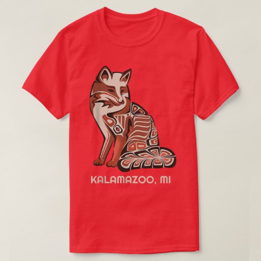 カラマズー先住民アメリカのアートワークSt Tシャツ (デザイン正面)