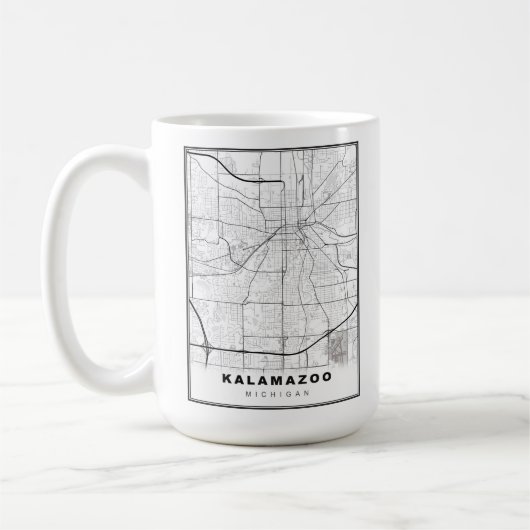 カラマズー地図 コーヒーマグカップ (左)