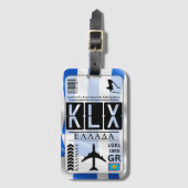 カラマタKLX空港コード ラゲッジタグ (正面縦)