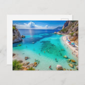 カラマリオルビーチサルデーニアイタリア ポストカード (正面/裏面)