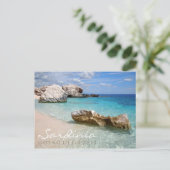 カラマリオルビーチサルデーニャ文字葉書 ポストカード (スタンド正面)