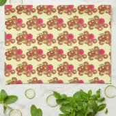 カラマリリングや輪イタリアンの揚げ前菜グルメ キッチンタオル (折り畳み)