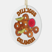 カラマリリングや輪イタリアンの揚げ前菜グルメ セラミックオーナメント (右)