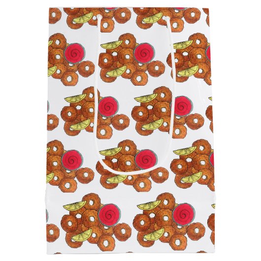 カラマリリングや輪イタリアンの揚げ前菜グルメ ミディアムペーパーバッグ (裏面)