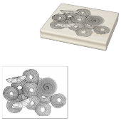 カラマリリングや輪イタリアンの揚げ前菜グルメ ラバースタンプ (押印)