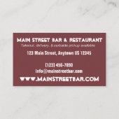 カラマリリングや輪イタリアンの揚げ前菜グルメ 名刺 (裏面)