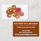 カラマリリングや輪イタリアンの揚げ前菜グルメ 名刺 (正面/裏面)