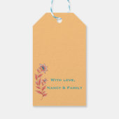 カラムカパーソナライズされたリの名前と挨拶 ギフトタグ (裏面)