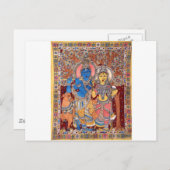 カラムカリ・ラダ・クリ絵画シュナズ ポストカード (正面/裏面)