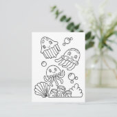 カラメクラゲ | キッズアクティビティカード ポストカード (スタンド正面)