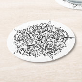 カラメスターフラワーコースター ラウンドペーパーコースター (アングル)