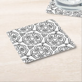 カラメバタフライハートコースター スクエアペーパーコースター (アングル)