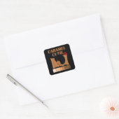 カラメルかわいこちゃんナチュラルフエースオブブラックカラーパ スクエアシール (封筒)