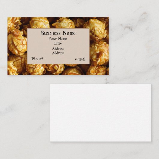カラメルのポップコーンの名刺 名刺 (正面/裏面)