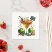 カラメルアップルマルティニハロウィーン紙 スタンダードカクテルナプキン (インサイチュ)