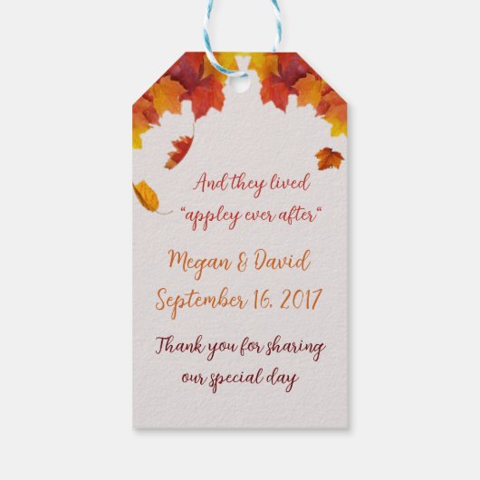 カラメルアップル結婚式の引き出物 ギフトタグ (裏面)