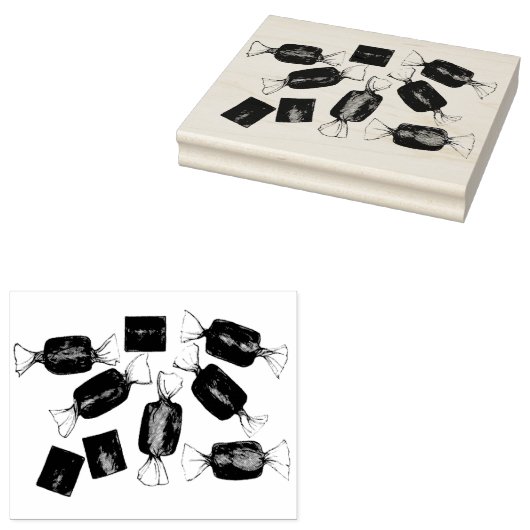 カラメルキャンディーススイーツキャンディショップ ラバースタンプ (押印)