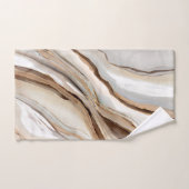 カラメルコーヒークリームフロー抽象芸術アート バスタオルセット (ハンドタオル)