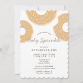 カラメルドーナツベビー散水シャワー 招待状 (正面)