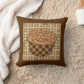 カラメルフロステッドカップケーキと散水器 クッション (ブランケット)