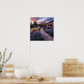 カラメルラベンダーパープルハウスヤード ポスター (キッチン)