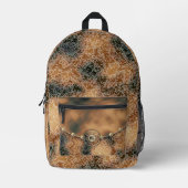 カラメル&チョコレートブラウンプリントカットソーバッグ プリントバックパック (正面)