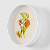 カラユリの水彩花アート 壁時計 (傾斜)