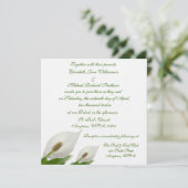 カラユリの花結婚白 招待状 (スタンド正面)