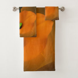 カラユリ温黄色の霧の背景 バスタオルセット