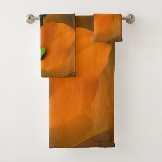 カラユリ温黄色の霧の背景 バスタオルセット (インサイチュ)