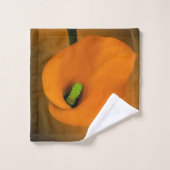 カラユリ温黄色の霧の背景 バスタオルセット (ウォッシュタオル)