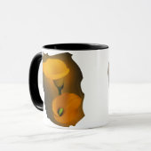 カラユリ温黄色の霧の背景 マグカップ (正面左)