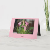 カラユリ花が咲いた カード (裏面)