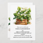 カラユリ花バースデーパーティ招待状 招待状 (正面/裏面)