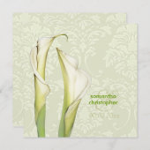 カラユリ/アイボリーダマスク結婚式招待状 招待状 (正面/裏面)