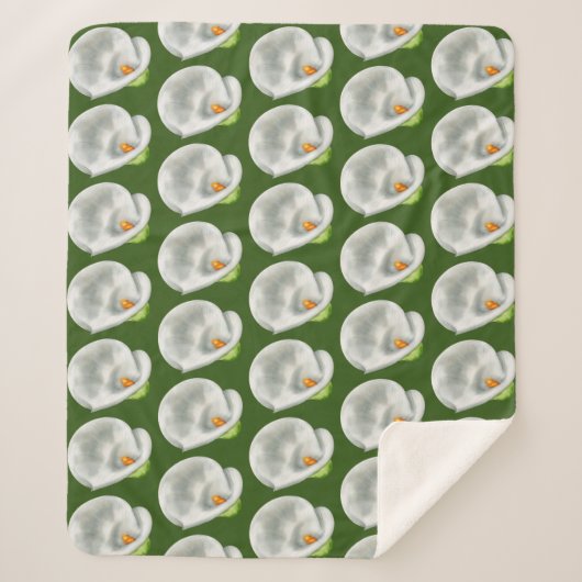 カラライリー模様 シェルパブランケット (正面)