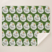 カラライリー模様 シェルパブランケット (正面(横))